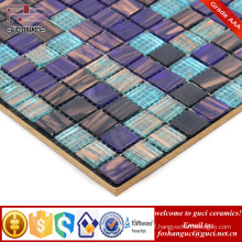 China supply indoor and outdoor swimming pool tile Hot melt gold thread mosaic tile